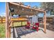 Backyard with a pergola, patio set, and a privacy fence at 2465 W Mosier Pl, Denver, CO 80223