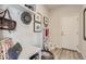 Functional mudroom featuring stylish decor, convenient storage, and a cozy bench for organized living at 14147 Bunny Hop Ln, Parker, CO 80134