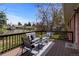Outdoor deck furnished with modern seating, perfect for relaxing and entertaining at 25 High St, Palmer Lake, CO 80133