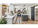Beautiful kitchen with stainless steel appliances, white cabinets, and a cozy island with seating at 1155 W 4Th Ave, Broomfield, CO 80020