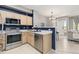 Modern kitchen with stainless steel appliances and an open layout at 5555 E Briarwood Ave # 1404, Centennial, CO 80122