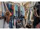 An organized walk-in closet features ample hanging space, shelving, and space for shoes and accessories at 5428 Suffolk Ave, Castle Rock, CO 80104