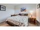 Cozy bedroom with carpet floors, side tables and bright light at 859 Equinox Dr, Erie, CO 80516