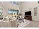 Spacious living room with large windows offering neighborhood views at 2363 S Lupine Way, Denver, CO 80228