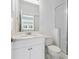 Modern bathroom featuring a glass shower and sleek vanity at 6840 Merseyside Ln, Castle Pines, CO 80108