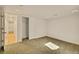 Neutral bedroom with recessed lighting, carpet flooring, and closet with sliding door at 2701 Barnhart St, Thornton, CO 80229