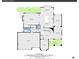 Floorplan depicting layout of the home's main level, including the kitchen, dining, living, and garage spaces at 791 Elk Rest Rd, Evergreen, CO 80439
