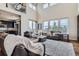 Spacious living room with high ceilings, abundant natural light, and comfortable seating arrangement at 7485 S Jackson Gap Way, Aurora, CO 80016