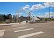 Modern pedestrian bridge over a city street at 3233 Vallejo St # 3B, Denver, CO 80211