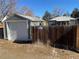 Detached garage next to the house in the back yard at 1263 N Willow St, Denver, CO 80220