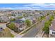 Aerial view of a neighborhood with colorful houses at 3375 N Willow St, Denver, CO 80238