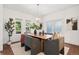 Elegant dining room featuring modern furnishings, natural light, and stylish decor at 2377 S Humboldt St, Denver, CO 80210