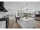 Bright, open kitchen features white cabinetry, a large island, and modern appliances at 4176 Zenobia St, Denver, CO 80212