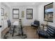Bright office features modern décor, beautiful hardwood floors, and ample natural light at 4176 Zenobia St, Denver, CO 80212