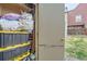 Organized storage area with shelving and containers near the outdoor area at 14344 E Hawaii Cir # B, Aurora, CO 80012