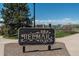 Belmar Park community sign in an outdoor common area for all to enjoy in Lakewood, Colorado at 625 S Xenon Ct, Lakewood, CO 80228