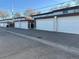 Exterior view of several garages, each providing parking and storage for residents, in an apartment complex at 625 S Xenon Ct, Lakewood, CO 80228