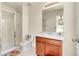 Cozy bathroom with walk-in shower and -friendly decorations at 3310 Quicksilver Rd, Frederick, CO 80516