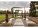 Elaborate backyard art installation with gravel, large stone slabs, and green grassy landscape at 4935 E Preserve Ln, Greenwood Village, CO 80121