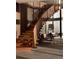 Unique wood staircase with natural light and modern design at 4935 E Preserve Ln, Greenwood Village, CO 80121