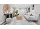 Finished basement offers a cozy living area with stylish decor and natural light at 4645 Quitman St, Denver, CO 80212