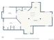 Downstairs floor plan featuring a bedroom, baths, recreation room and kitchen, offering versatile living spaces at 1025 S Butler Way, Lakewood, CO 80226