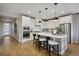 Modern kitchen featuring white cabinets, stainless steel appliances, and a center island with seating at 8360 Snake River St, Littleton, CO 80125