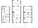 Floorplans of the first, second, and third floors of the townhome at 2862 W Warren Ave, Denver, CO 80219
