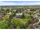 Aerial view of the property showcasing the home, landscape, and neighborhood at 8518 High Ridge, Castle Pines, CO 80108