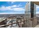 Stunning city and mountain views from a high-rise balcony in a modern building at 1020 15Th St # 42A, Denver, CO 80202