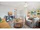 Bright living room with hardwood floors, comfortable seating, and an open floor plan at 5007 S Richfield Cir, Aurora, CO 80015
