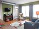 Comfortable living room with a full seating arrangement and views to the outdoors at 1441 Central St # 211, Denver, CO 80211
