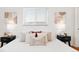 Cozy bedroom with a bed and neutral-toned throw pillows under a window with blackout blinds at 2756 E Euclid Ave, Centennial, CO 80121