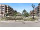 Beautiful fountain and South Glenn signage surrounded by landscaped grounds in a commercial area at 2756 E Euclid Ave, Centennial, CO 80121
