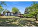 Wide backyard with mature trees provides ample shade and a serene setting at 2180 Myrtlewood Ln, Lakewood, CO 80215
