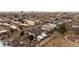 Expansive aerial perspective of a neighborhood highlighting residential buildings and streetscapes at 1344 N Knox Ct, Denver, CO 80204