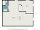 Simplified floorplan highlighting the bedroom, basement, and bathroom layouts and dimensions at 6871 S Himalaya Way, Centennial, CO 80016