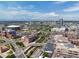 Drone view of the area showcasing the city and mountains at 1499 Blake St # 4O, Denver, CO 80202