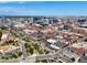 Drone view of the area showcasing the city and mountains at 1499 Blake St # 4O, Denver, CO 80202