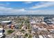 Drone view of the area showcasing the city and mountains at 1499 Blake St # 4O, Denver, CO 80202