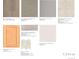 Home materials board showcasing the flooring, countertops, cabinetry, and tile selections at 17156 W 92Nd Loop, Arvada, CO 80007