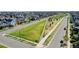 Community aerial view with green spaces and walkable sidewalks at 7932 E 49Th Pl, Denver, CO 80238