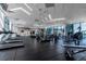 Spacious gym with modern equipment including treadmills and weight machines at 1901 Wazee St # 707, Denver, CO 80202