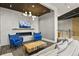Comfortable living room featuring plush seating, a cozy fireplace, and modern decor at 1901 Wazee St # 707, Denver, CO 80202