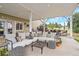 Covered outdoor patio with comfortable seating, perfect for relaxation and entertaining guests at 3639 Pine Meadow Ave, Parker, CO 80138