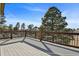 Private deck overlooking scenic mountain views at 11830 Bell Cross Cir, Parker, CO 80138