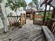 Wooden deck with unique railing, pergola, and upper level access, great for outdoor living at 2758 S Salida St, Aurora, CO 80013