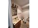 Small bathroom with open toilet and shower at 2758 S Salida St, Aurora, CO 80013