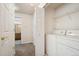 In-unit laundry closet with washer and dryer included at 16848 E Gunnison Dr # 9E, Aurora, CO 80017