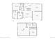 Floor plan of the home showing the layout of the main floor and basement at 21585 E Powers Cir, Centennial, CO 80015